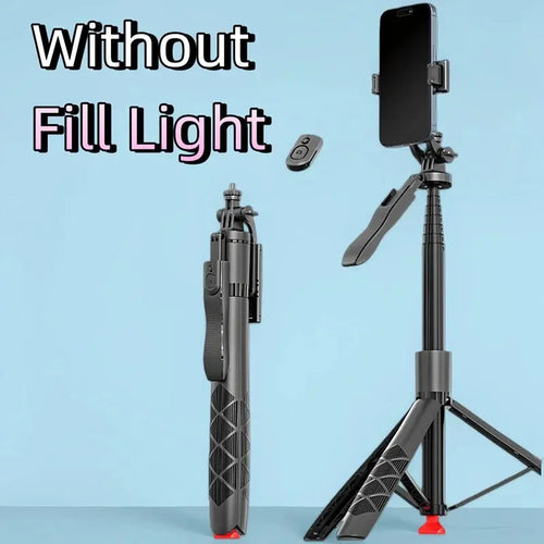 1.8 Meter Auto Pop Open Tripod Selfie Stick for Phone Camera GoPro 360 Rotating Stand with Remote Control for LIVE Vlog Video 2GETHER 4EVER