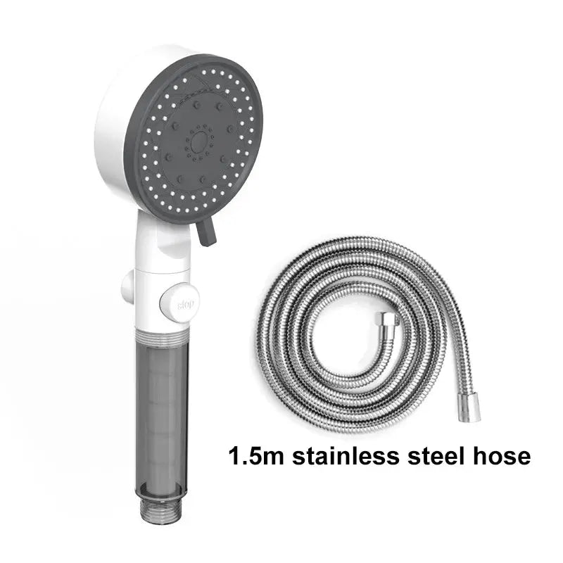 10 Spray Filtered Shower Head High-Pressure Handheld Water Saving Showerhead Fall Resistance Black White Bathroom Shower Nozzle 2GETHER 4EVER
