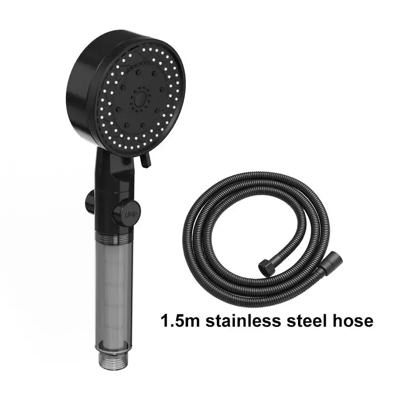 10 Spray Filtered Shower Head High-Pressure Handheld Water Saving Showerhead Fall Resistance Black White Bathroom Shower Nozzle 2GETHER 4EVER