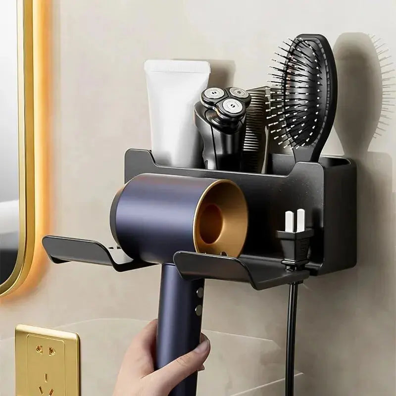 1 Pcs Hair Dryer Holder Wall Dryer Cradle Straightener Stand Hairdryer Organizer Box Plastic Hair Dryer Stand Bathroom Organizer 2GETHER 4EVER